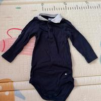 Body- maglia Petit Bateau blu nuova 6 mesi