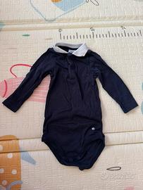 Body- maglia Petit Bateau blu nuova 6 mesi