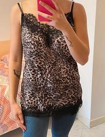 Canotta leopardata Piazza Italia - Taglia IT 40 (S