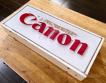 Insegna Canon vintage originale negozio fotografia
