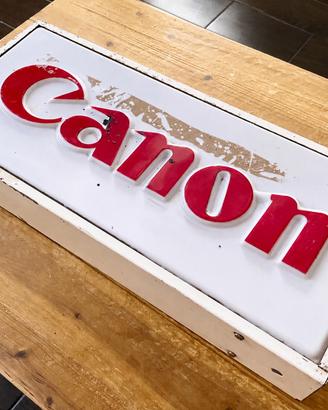 Insegna Canon vintage originale negozio fotografia