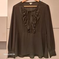 CAMICETTA IN CHIFFON NERA - MISURA  M