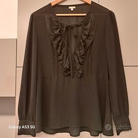 CAMICETTA IN CHIFFON NERA - MISURA  M