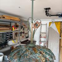 lampadario in vetro fatto a mano