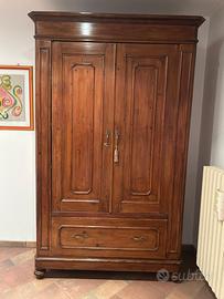 Armadio Antico in Legno con Cassettone (fine 800)