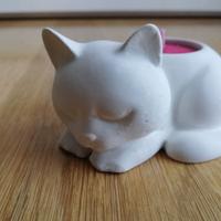 portacandeline a forma di gatto