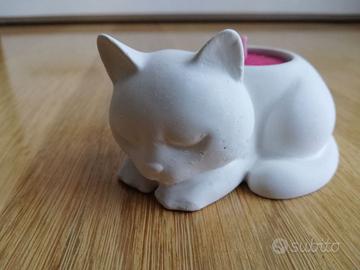 portacandeline a forma di gatto