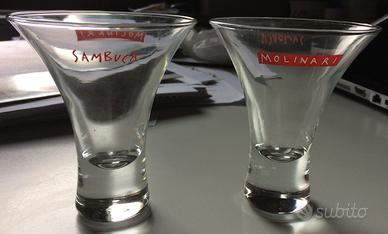6 bicchieri sambuca usati