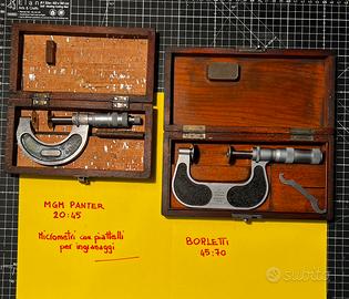 Micrometri con piattelli per ingranaggi