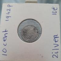 Moneta Argento 10 centesimi 1942 "P" Paesi Bassi