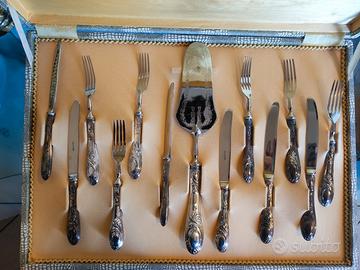 Posate vintage argentate 800, set da 6