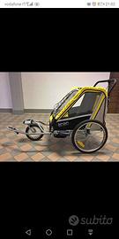 PASSEGGINO RIMORCHIO BICI X2 BAMBINI