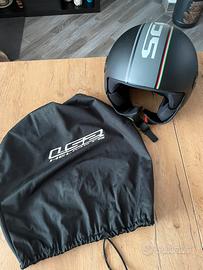 Casco Jet Scooter JFM nero bandiera Italia S helme