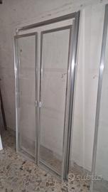Box Doccia di vetro doppia porta a cerniera 98 x 6