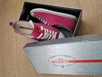 Sneakers originali PRADA in pelle scamosciata