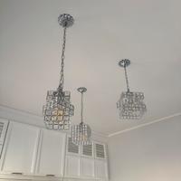 Set 3 lampadari pendenti effetto crisallo