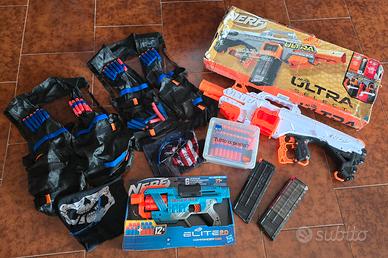 Nerf, Lotto di 2 Nerf Più pettorina e colpi Extra.