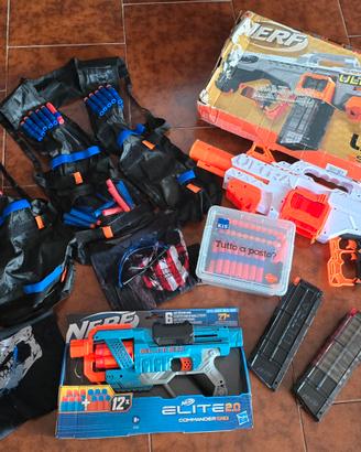 Nerf, Lotto di 2 Nerf Più pettorina e colpi Extra.