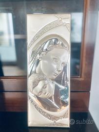 Quadro sacro icona madonna con bambino