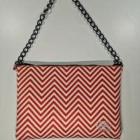 Pochette Tatù bag Niente Paura motivo chevron