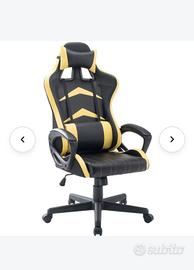 Sedia racing gaming in pvc e nylon 