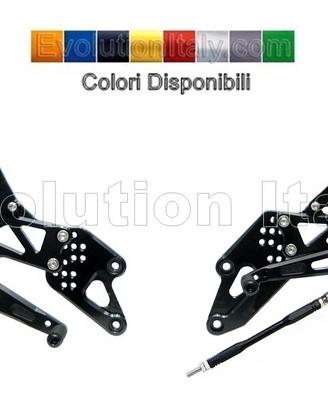 Pedane arretrate racing per YAMAHA