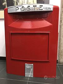 CASSETTA POSTALE ROSSA VINTAGE 80'S RESTAURATA 