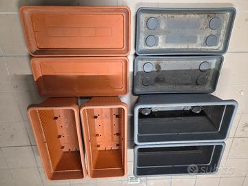 🌿 4 Fioriere da 80 cm ▪︎ 2 terracotta + 2 nere
