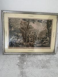 Stampa antica ‘700 “Romolo e Remo” con cornice