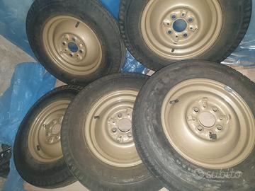 serie completa dia 5 cerchi con pneumatici fiat 