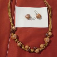 Collana con orecchini artigianali 