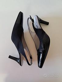 Scarpe decollete con cinturino donna nero Melluso 