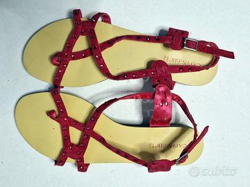 Sandali Cafè Noir fucsia e strass N.38