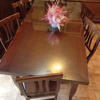tavolo con 6 sedie in legno 