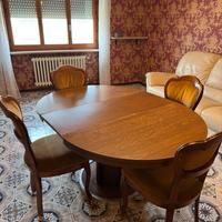 Set da pranzo vintage tavolo + 4 sedie