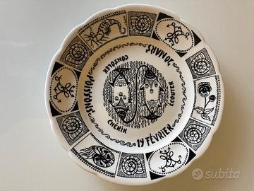 GIEN France piatto ceramica oroscopo segno Pesci