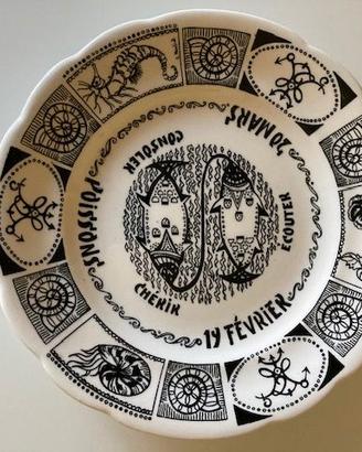GIEN France piatto ceramica oroscopo segno Pesci