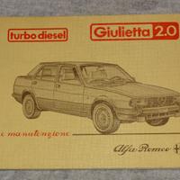 LIBRETTO USO E MANUTENZIONE GIULIETTA 2.0 TURBO D