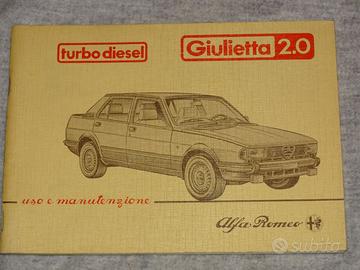 LIBRETTO USO E MANUTENZIONE GIULIETTA 2.0 TURBO D