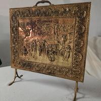 Set camino in ottone (3 pezzi + reggibraci)