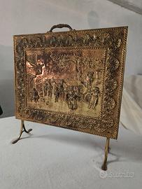 Set camino in ottone (3 pezzi + reggibraci)