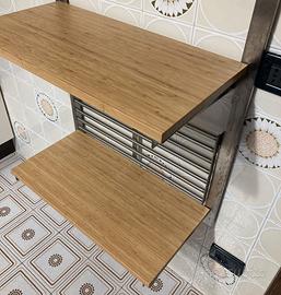 ikea struttura mensole cucina acciaio
