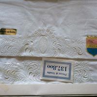 Lenzuolo matrimoniale lino, sfilato siciliano l