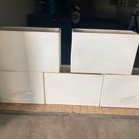 vasi da esterno rettangolare bianco 