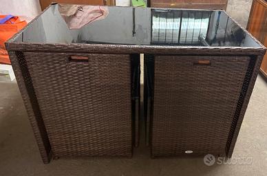 Tavolo e 4 sedie da giardino