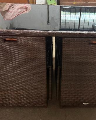 Tavolo e 4 sedie da giardino