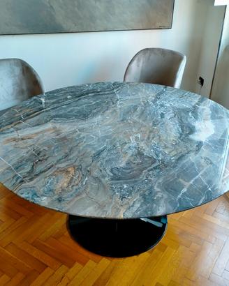 Tavolo tulip Saarinen grigio orobico cm.120