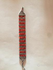 Bracciale in corallo e argento 925