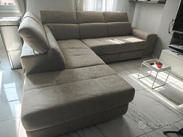 Divano Letto Angolare con penisola contenitore