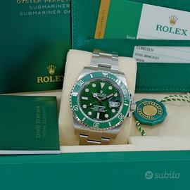 ROLEX SUBMARINER 116610LV HULK 2019 GAR ITALIA NOS